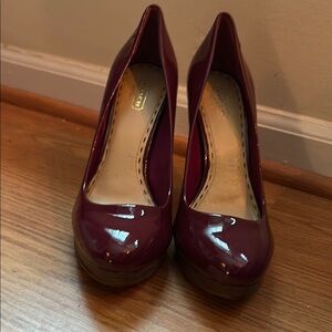 Coach Red Patent Leather Heels